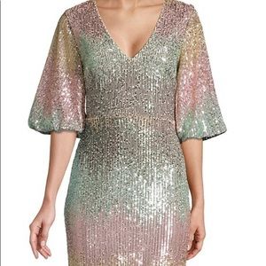 Ombre Sequin Mini Dress